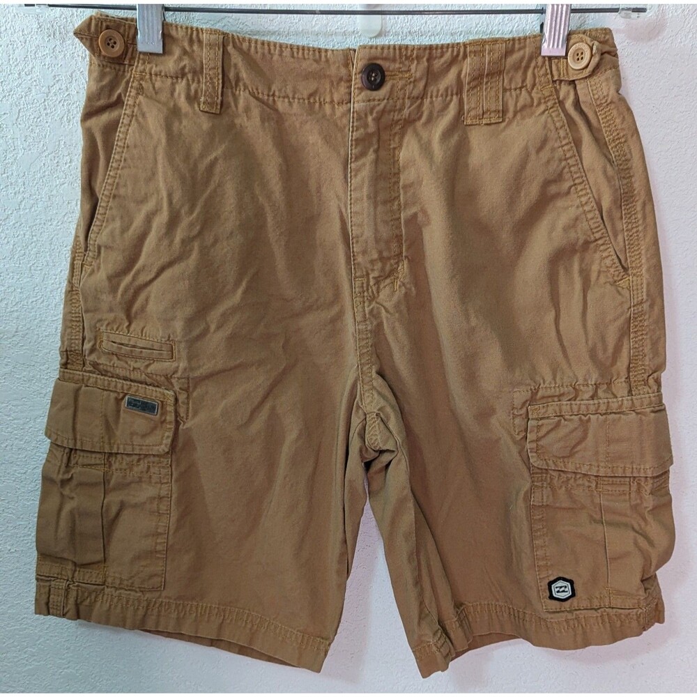 Billabong Shorts Mens 28x9 Cargo Baggy 90s Y2K Pocket Brown Vintage (931m)